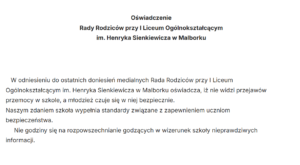 Oświadczenie